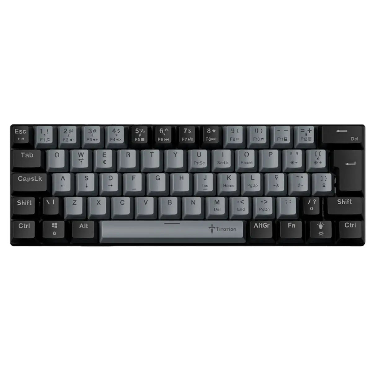 Mechanical Keyboard Gamer Grey 60% Hot Swap Switch Bronw Red Brown Red ABNT2 USB Titorion TE002