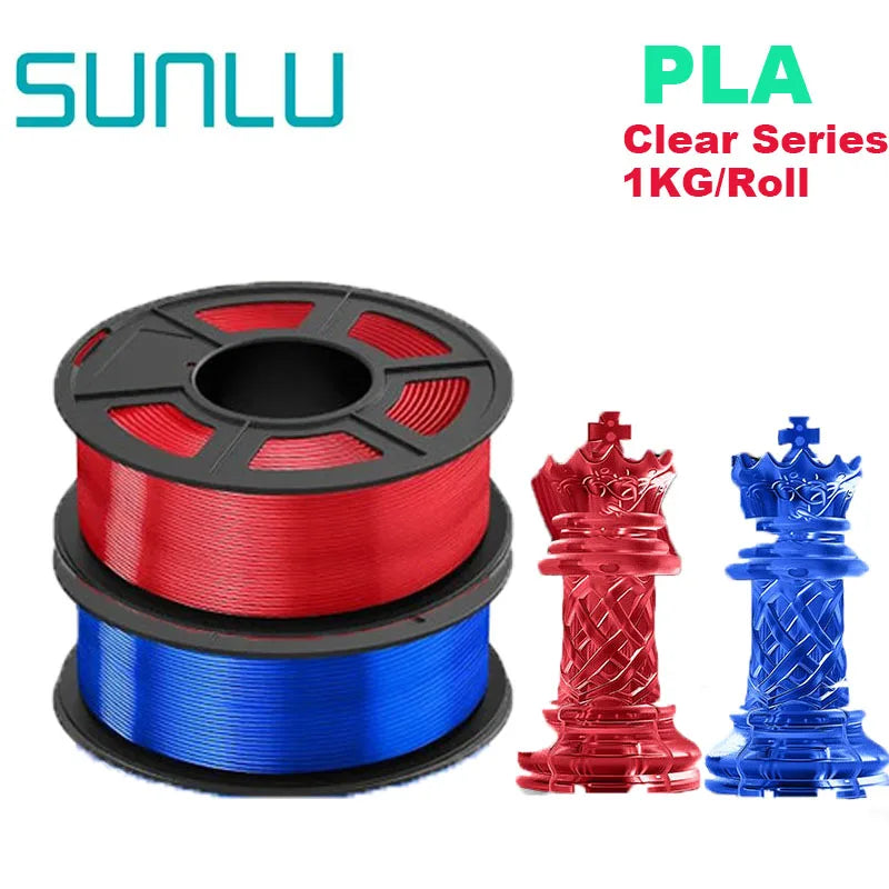 SUNLU Mix-Color 2Roll PLA/PLA Matte/Clear Filament 1.75mm 1kg Spool (2.2lbs) Neatly Wound Filament Fit Most FDM Printer