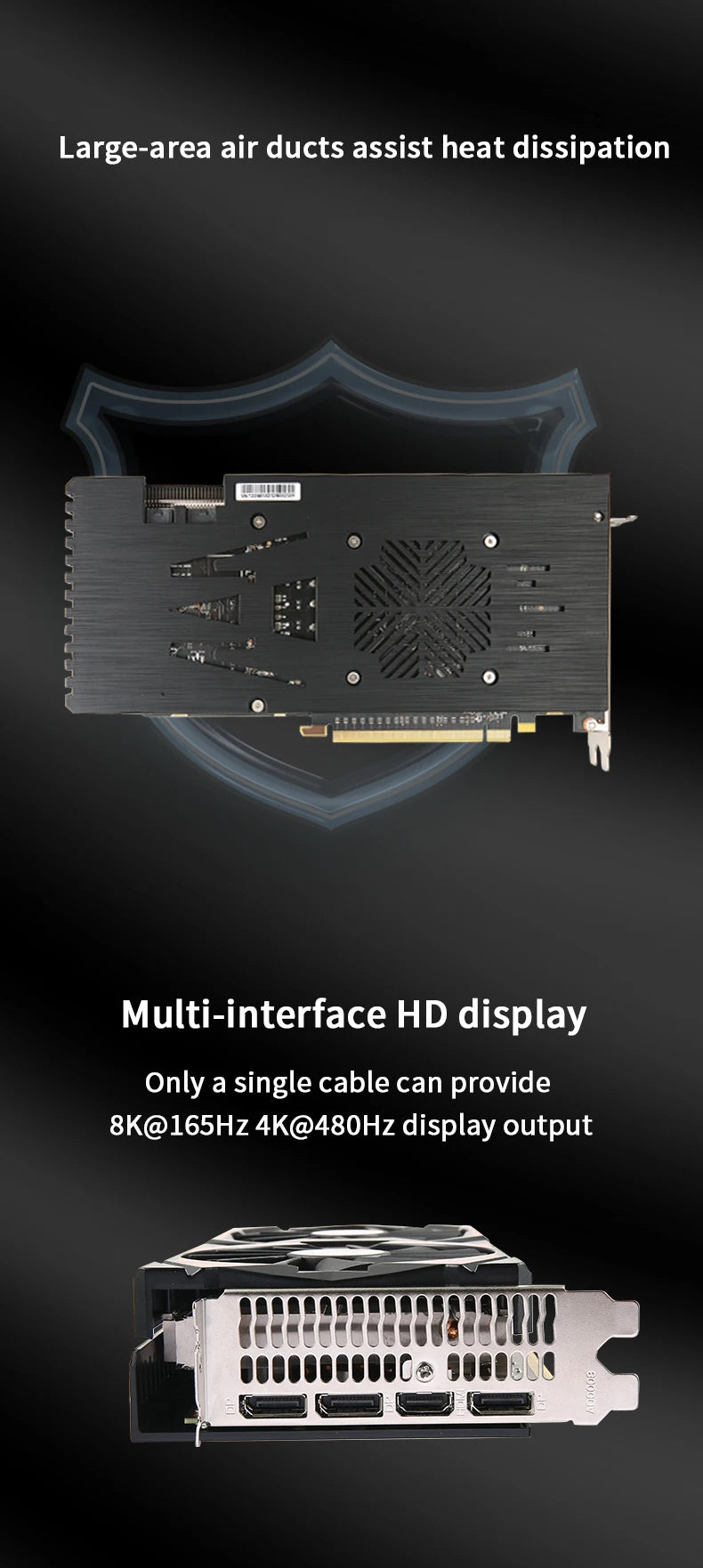 Veineda RX 5700XT 8GB Graphics Card GPU GDDR6 256Bit 8pin+6pin 7nm DP*3 HDMI*1 Video Card Support Desktop CPU placa de video