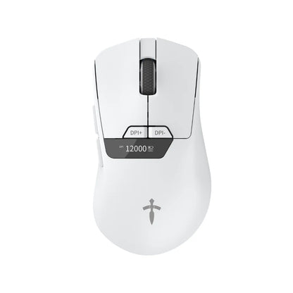 Gamer Wireless Mouse 12000DPI Sensor Pixart 3311 Polling Rate 2000Hz PC White Color Black-Titorion