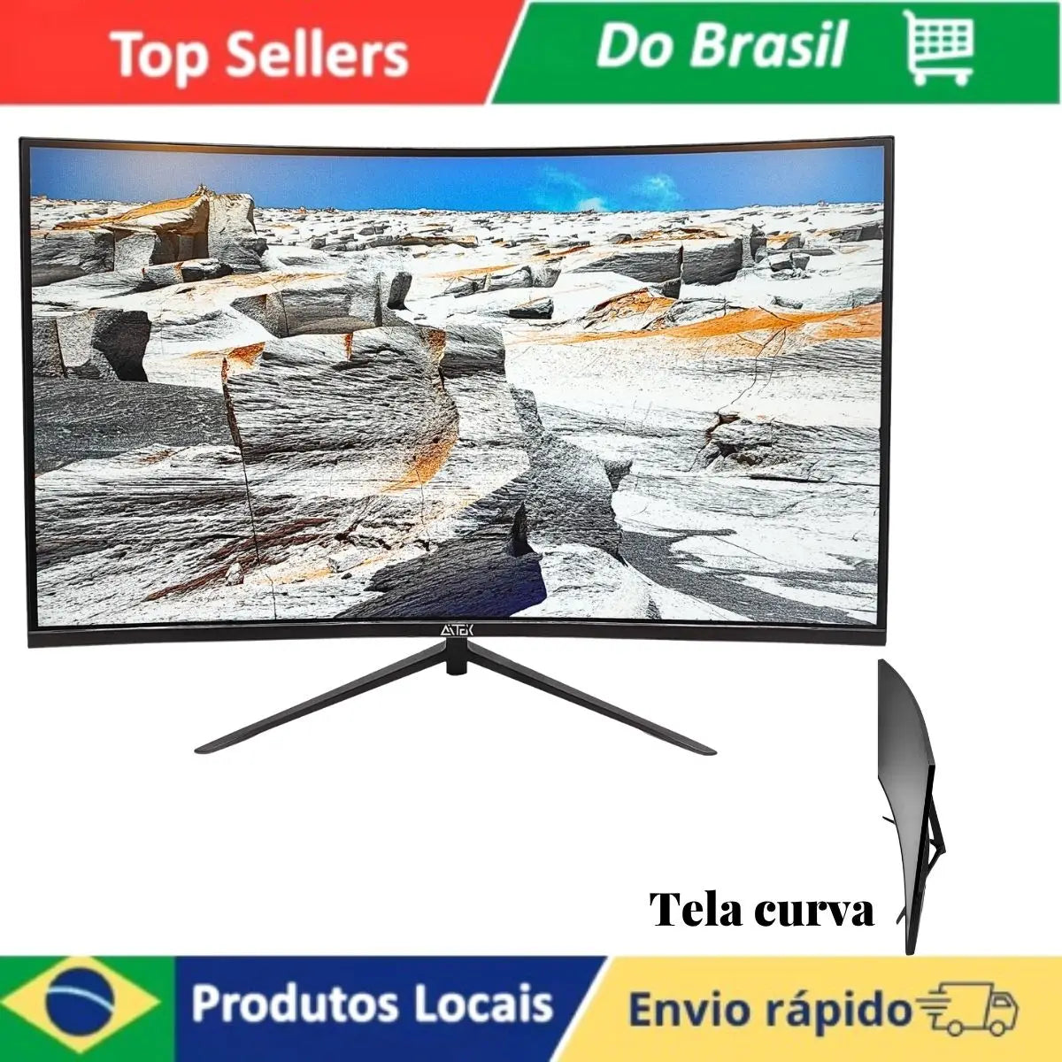 Gamer Monitor Curved 27 Inch 100Hz Full HD 1080p 3Ms PC VGA VESA HDMI Computer Ultrafine Screen Games Office