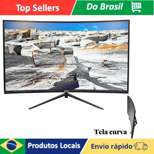Gamer Monitor Curved 27 Inch 100Hz Full HD 1080p 3Ms PC VGA VESA HDMI Computer Ultrafine Screen Games Office