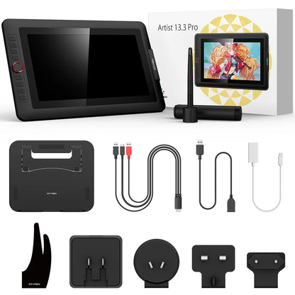 XPPen Artist 13.3 Pro V2 Graphics Tablet Drawing Monitor 13.3" Pen Display Animation Art Design Battery-free Stylus 16K Levels