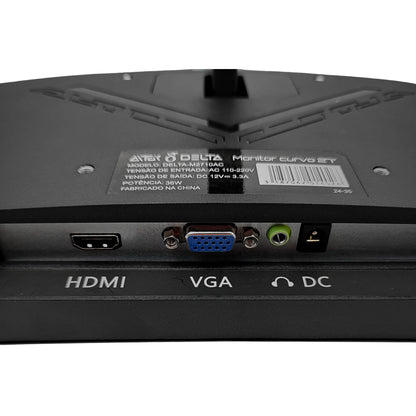 Gamer Monitor Curved 27 Inch 100Hz Full HD 1080p 3Ms PC VGA VESA HDMI Computer Ultrafine Screen Games Office
