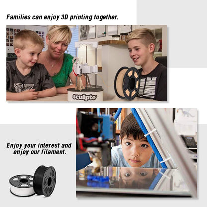 SUNLU Mix-Color 2Roll PLA/PLA Matte/Clear Filament 1.75mm 1kg Spool (2.2lbs) Neatly Wound Filament Fit Most FDM Printer