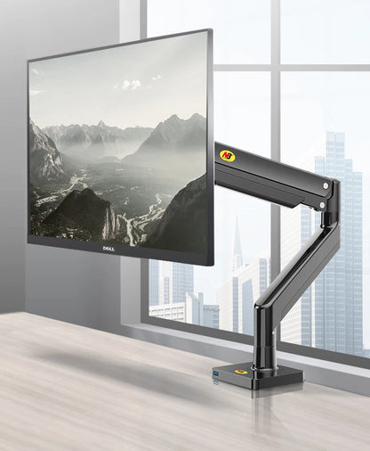 NB G40 22-40 inch Monitor Screen Desktop mount gas spring arm computer Holder 360 Rotate 3-15kgs with USB 3.0 Port clamp grommet