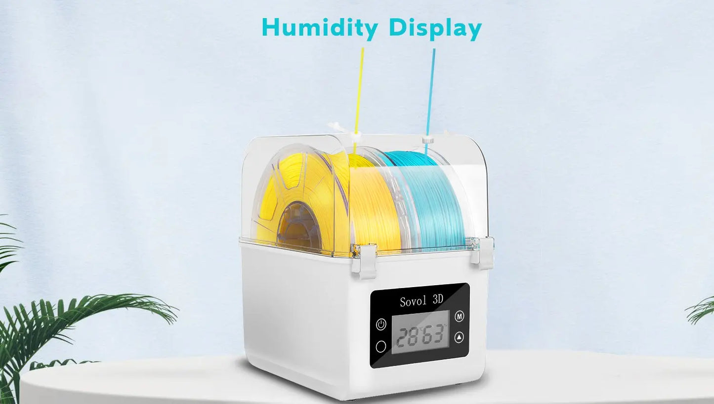 Sovol Filament Dryer SH01 Filament Dehydrator 3D Printer Spool Holder with Upgraded Fan, Dry Box for 1.75mm, 2.85mm Filament