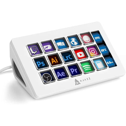 Ajazz AKP153E Visual Keyboard LCD Display Keys Programmable Shortcut Keyboard Macro Keys Programmable Desktop Controller