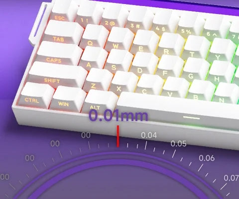 Veekos Shine60 HE Keyboard 60% AGRB with Lightbox RT0.01mm Magnetic Switch 8K Type-C Wired E-Sports Gaming Keyboard Do Brasil