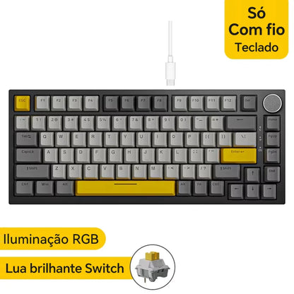 AJAZZ AK820 / AK820 Pro Free shipping for local shipments from Brazil Mechanical Keyboard 82 Keys Gamer Keyboard for Laptop PC