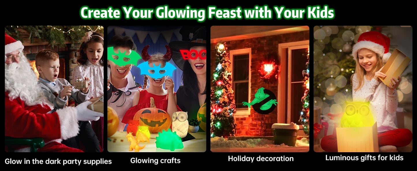 SUNLU 1KG Glow in The Dark PETG Filament Neatly Wound Luminous PETG Filament 1.75mm 1000g 3D Filament Fit Most FDM 3D Printers