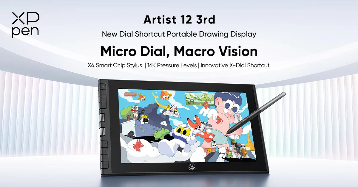 XPPen Artist 13.3 Pro V2 Graphics Tablet Drawing Monitor 13.3" Pen Display Animation Art Design Battery-free Stylus 16K Levels