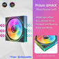 Jungle Leopard Prism 6MAX ARGB CPU Fan 120mm Black White 3 Side Infinity Mirrors PC Cooler Fan 5V 3PIN ARGB Mobo Sync 4PIN PWM