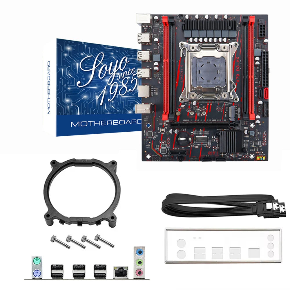 MOUGOL X79 DDR3 Motherboard Set Kit With Intel LGA2011-3 Xeon E5-2689 CPU+DDR3 2*8GB 1600MHz RAM Memory NVME M.2 SATA Game Set