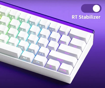 Veekos Shine60 HE Keyboard 60% AGRB with Lightbox RT0.01mm Magnetic Switch 8K Type-C Wired E-Sports Gaming Keyboard Do Brasil