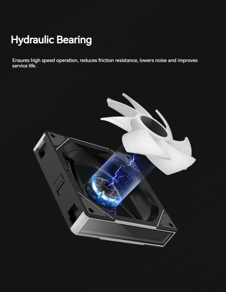 TEUCER JM-1 Fan Kit 3 in 1 ARGB Mirror Cycle Light Effect 4Pin PWM 800-2000RPM Water Cooling 360mm Wireless PC Cooler Fan