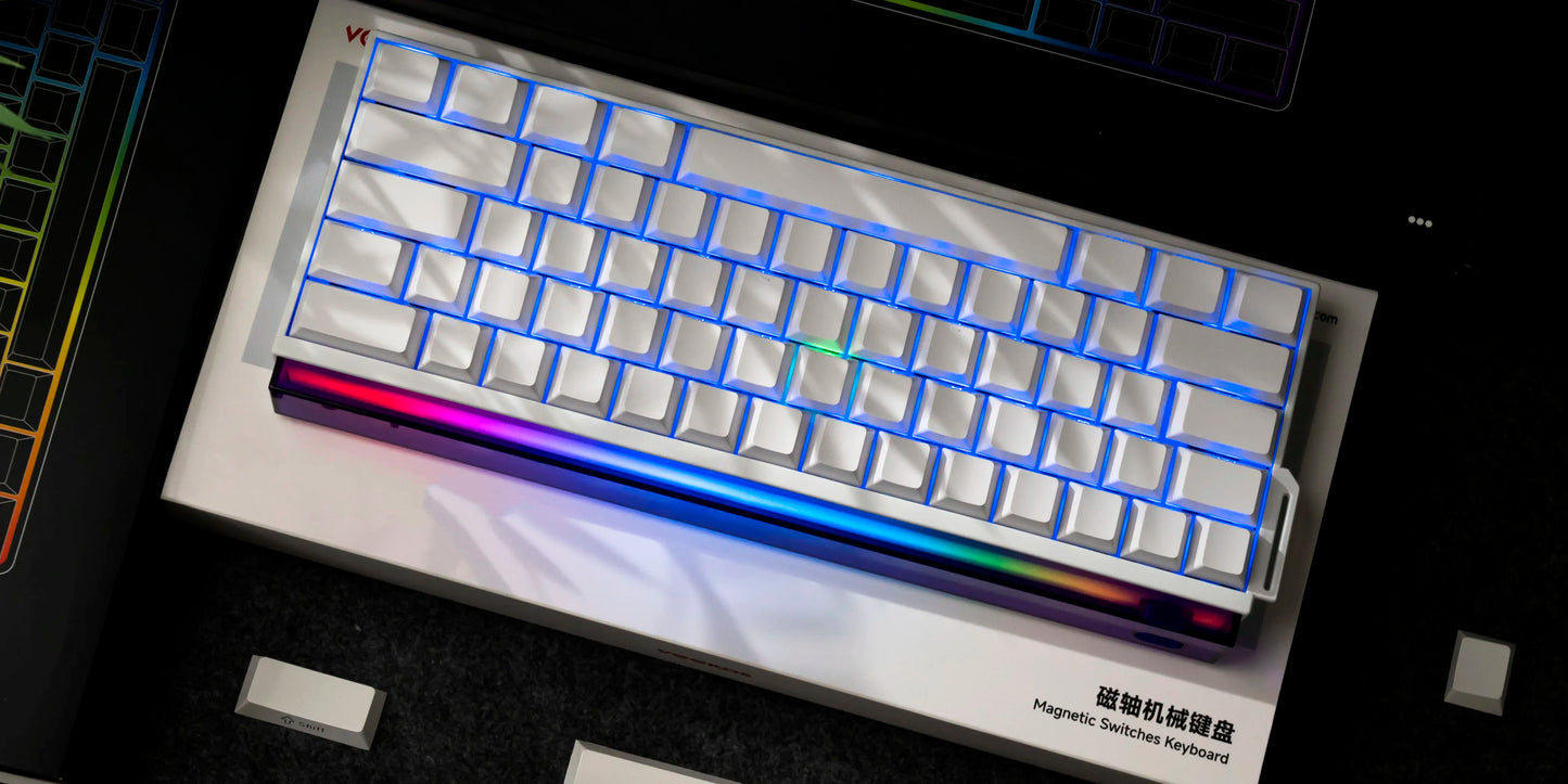 Veekos Shine60 HE Keyboard 60% AGRB with Lightbox RT0.01mm Magnetic Switch 8K Type-C Wired E-Sports Gaming Keyboard Do Brasil