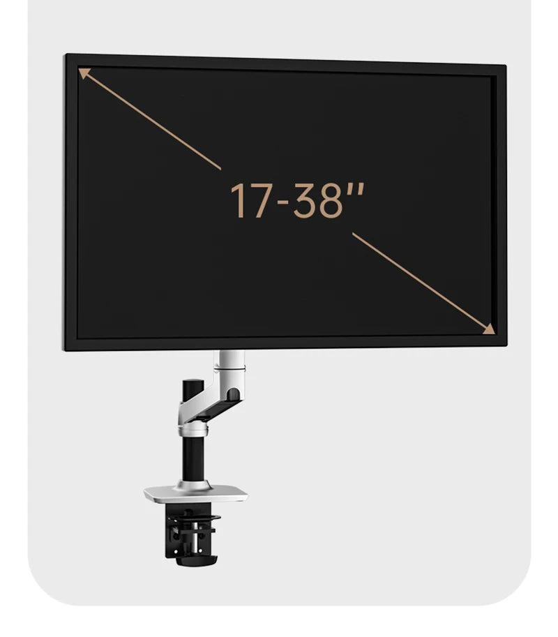 V62CT Aluminum Alloy Desktop Mount Dual Use 17-27 inch Monitor Support 17 inch Laptop Holder Mechanical Spring Arm