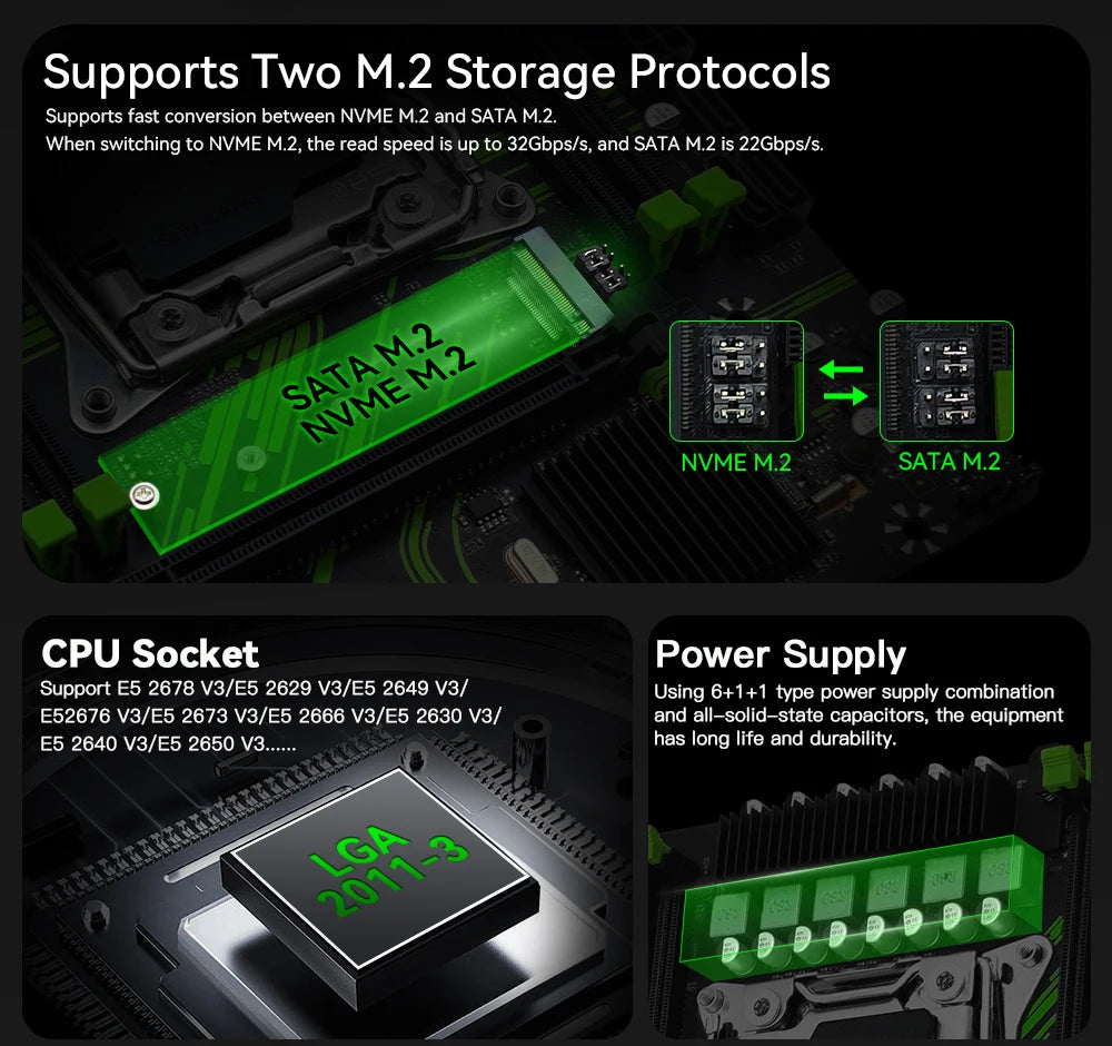MACHINIST X99 PR9 Motherboard support LGA2011-3 intel Xeon E5 2650 2666 2670 v3/V4 CPU and DDR4 RAM Memory NVME M.2 SATA M-ATX