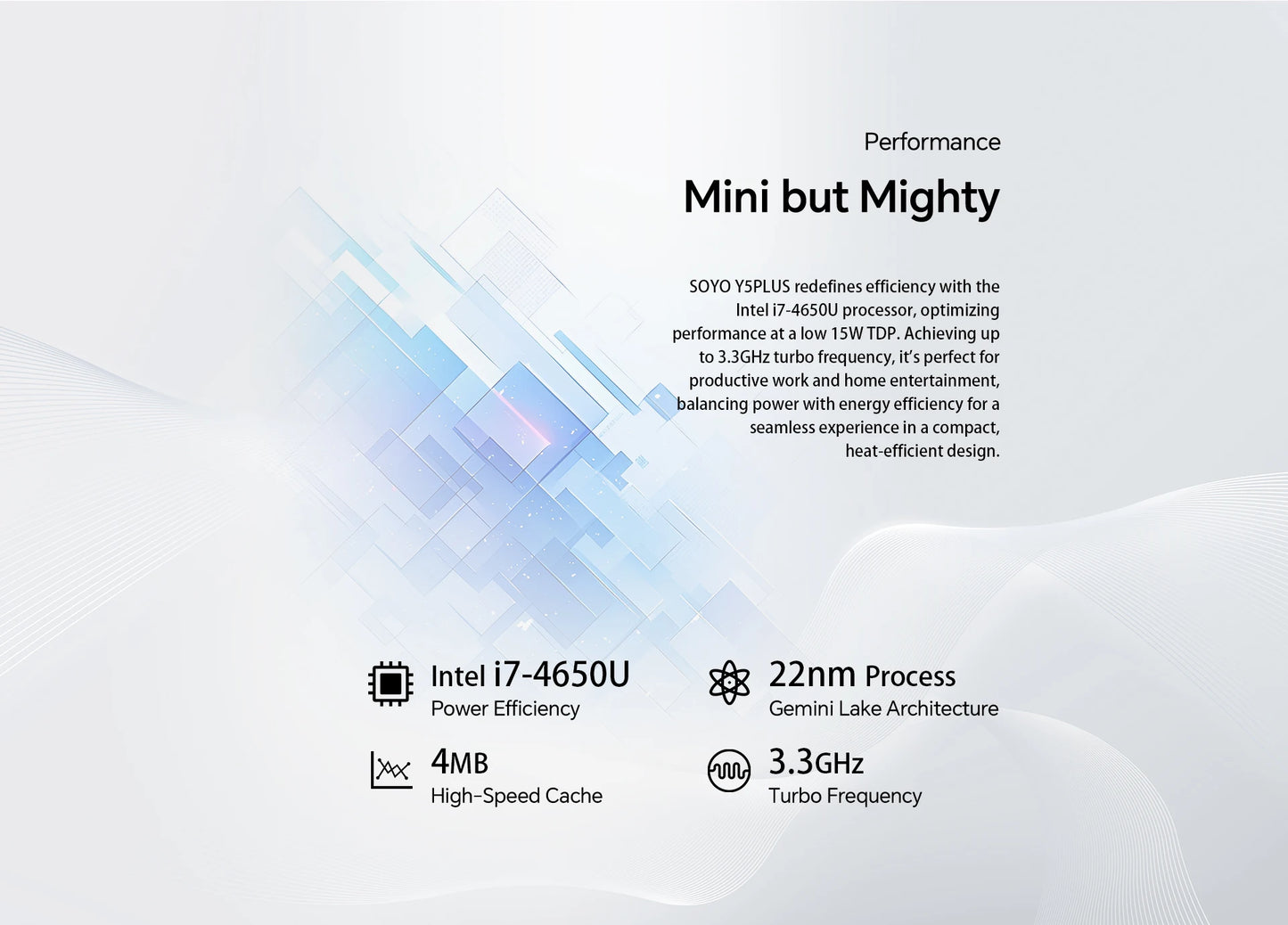 SOYO Mini PC Y5AIR Intel i5 4250U & Y5PLUS i7 4600U CPU 8G RAM 128G ROM VGA USB3.0 M.2 Win11Pro Desktop Computer WiFi BT4.2