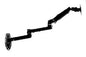 V63W / XSJ8013W Wall Mount Aluminum Ultra Long Mechanical Spring Arm Monitor Support Full Motion Monitor Holder Mount Bracket