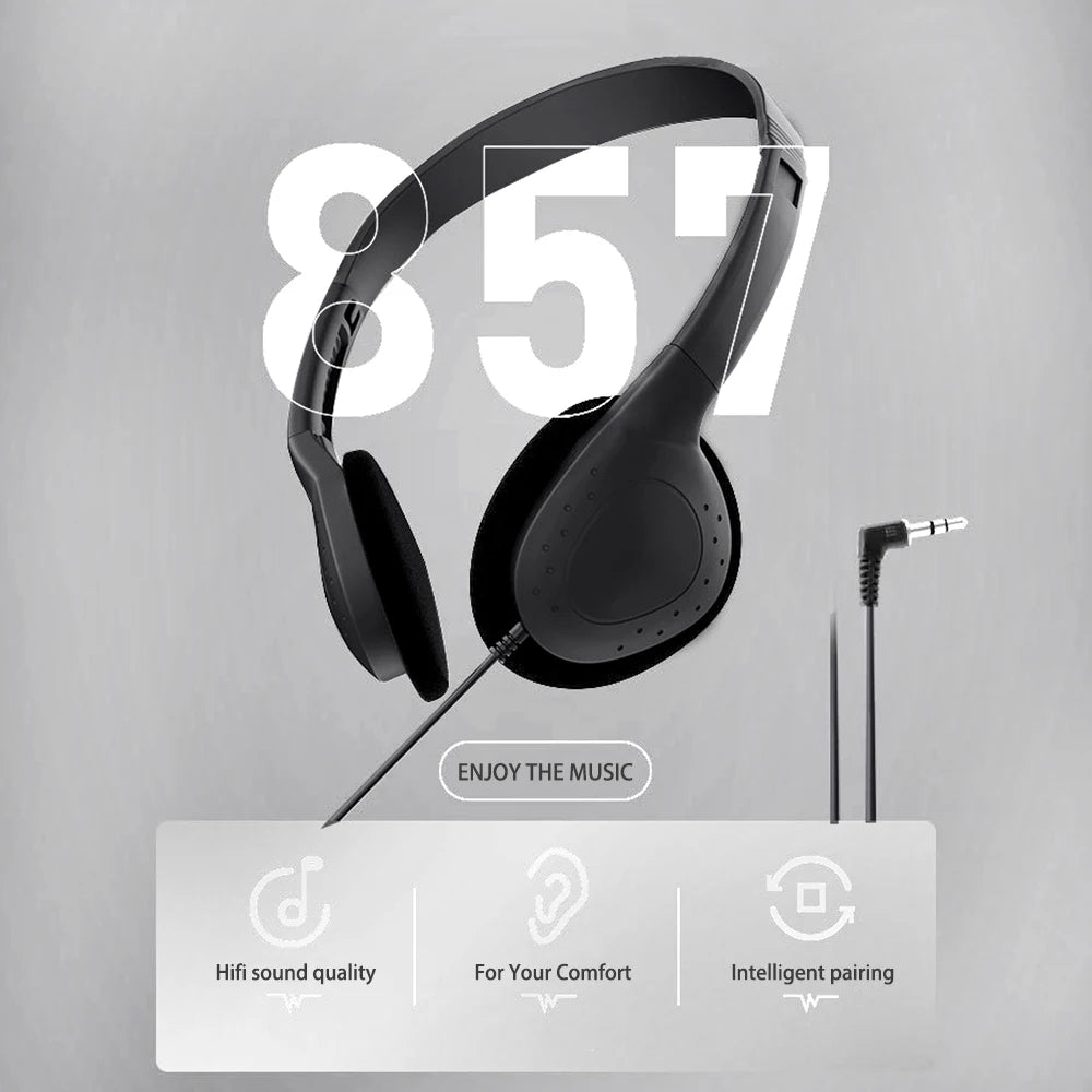 3.5mm Wired Stereo Headset Bass Hi-Fi Gaming Headset For PC, Mobile Phone, PS Game Console, etc.