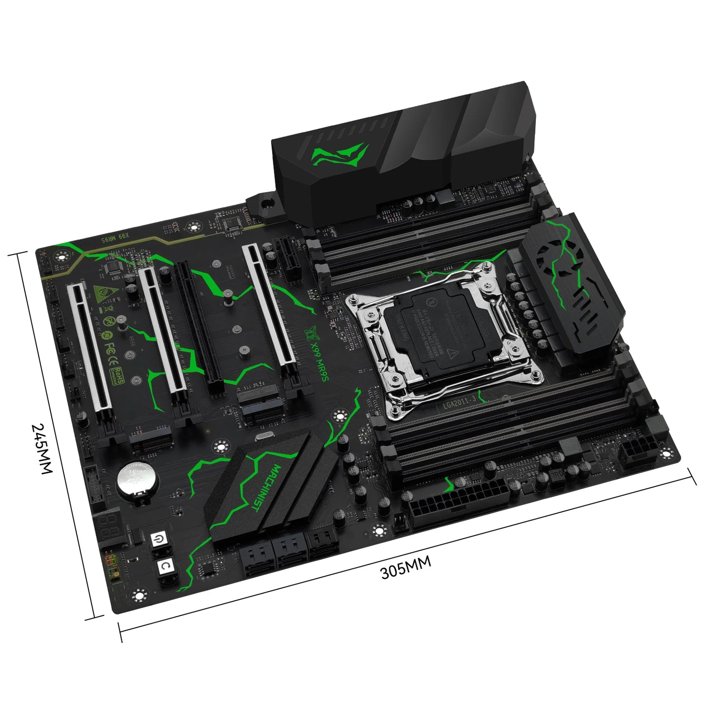 MACHINIST X99 Motherboard LGA 2011-3 Support Xeon E5 2667 V3 2697 V4 CPU Processor DDR4 ECC RAM NON-ECC Memory SSD M.2 ATX MR9S