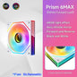 Jungle Leopard Prism 6MAX ARGB CPU Fan 120mm Black White 3 Side Infinity Mirrors PC Cooler Fan 5V 3PIN ARGB Mobo Sync 4PIN PWM