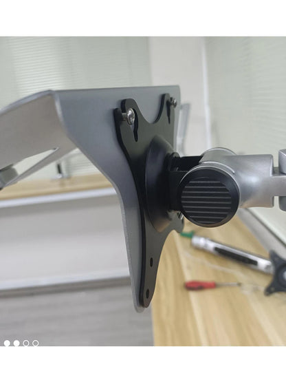 V62CT Aluminum Alloy Desktop Mount Dual Use 17-27 inch Monitor Support 17 inch Laptop Holder Mechanical Spring Arm