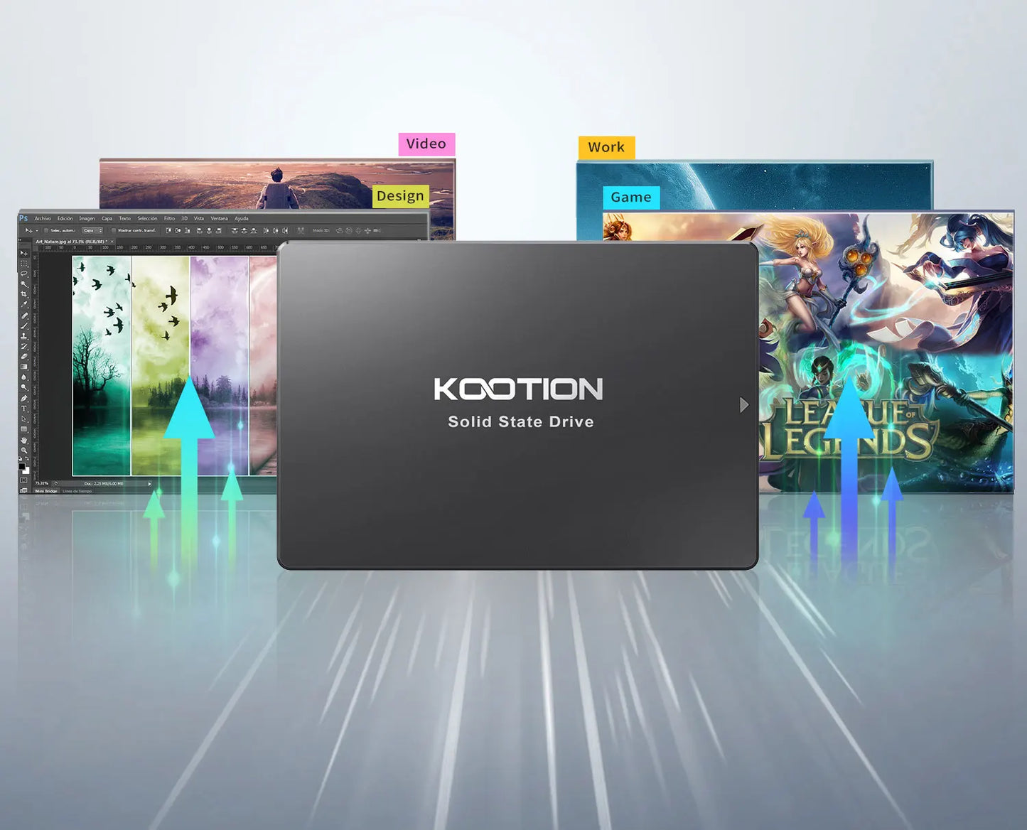 KOOTION X12 Sata SSD Drive 2TB 1TB 512GB 256GB Hard Disk Drive HDD 2.5" Sata3 Solid State Drive Internal HD for Laptop Desktop