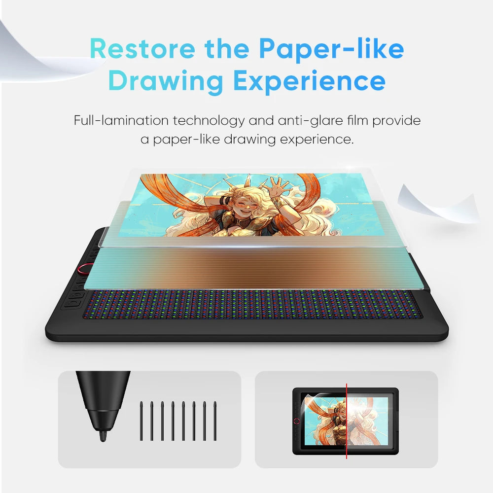 XPPen Artist 13.3 Pro V2 Graphics Tablet Drawing Monitor 13.3" Pen Display Animation Art Design Battery-free Stylus 16K Levels