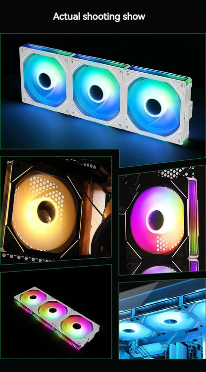 TEUCER JM-1 Fan Kit 3 in 1 ARGB Mirror Cycle Light Effect 4Pin PWM 800-2000RPM Water Cooling 360mm Wireless PC Cooler Fan