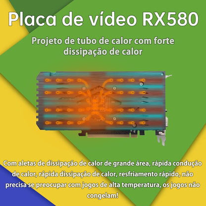 SOYO Graphics Cards AMD Radeon RX580 2048SP 8G GDDR5 256bit DVI DP Video Gaming Card Desktop Computer components GPU RX 580