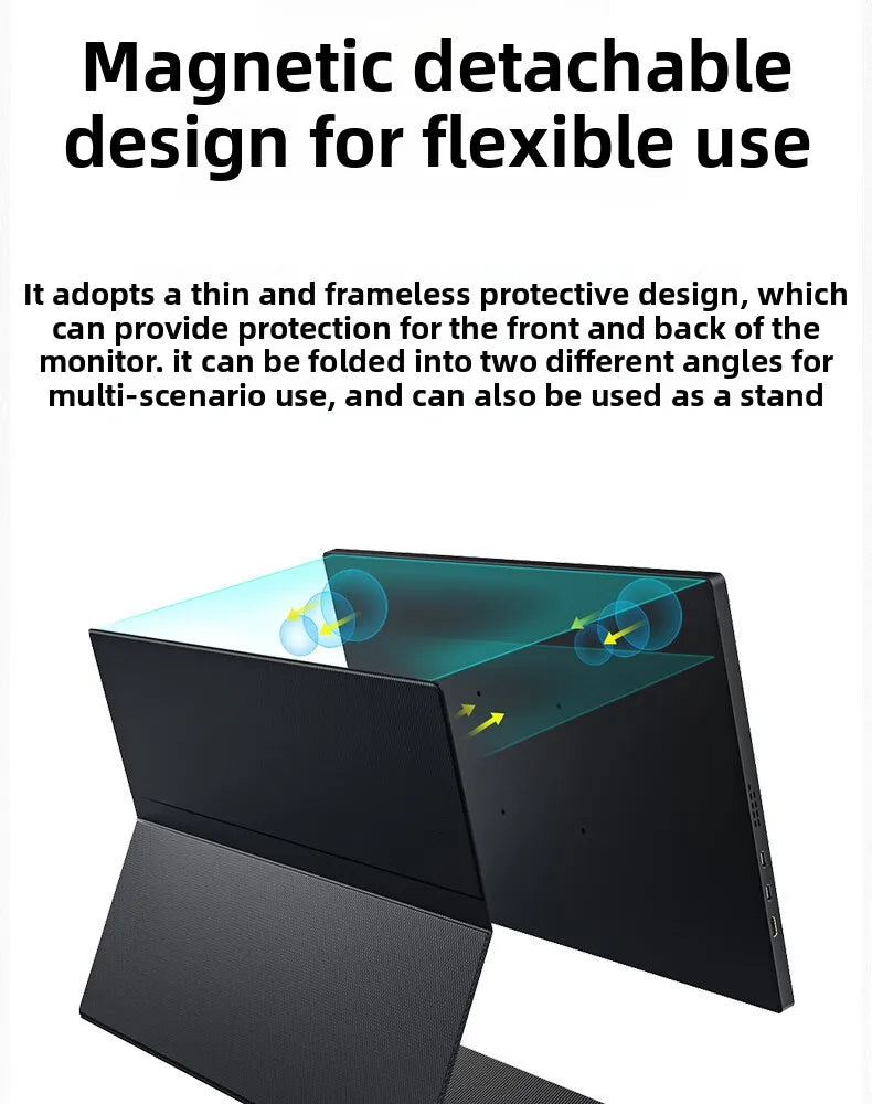 15.6" FHD IPS Portable Touch Monitor, USB-C Plug & Play Second Screen for Laptop/Mobile/Switch/PS5/Xbox, for Gaming & Office
