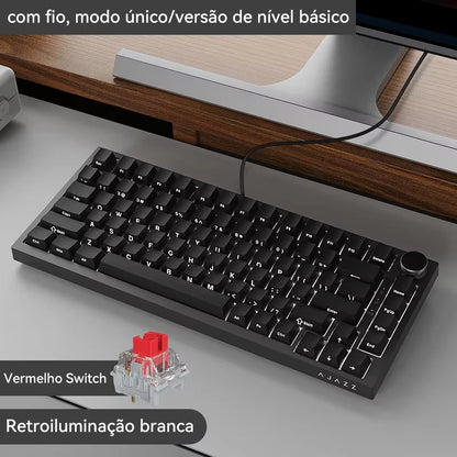 AJAZZ AK820 / AK820 Pro Free shipping for local shipments from Brazil Mechanical Keyboard 82 Keys Gamer Keyboard for Laptop PC