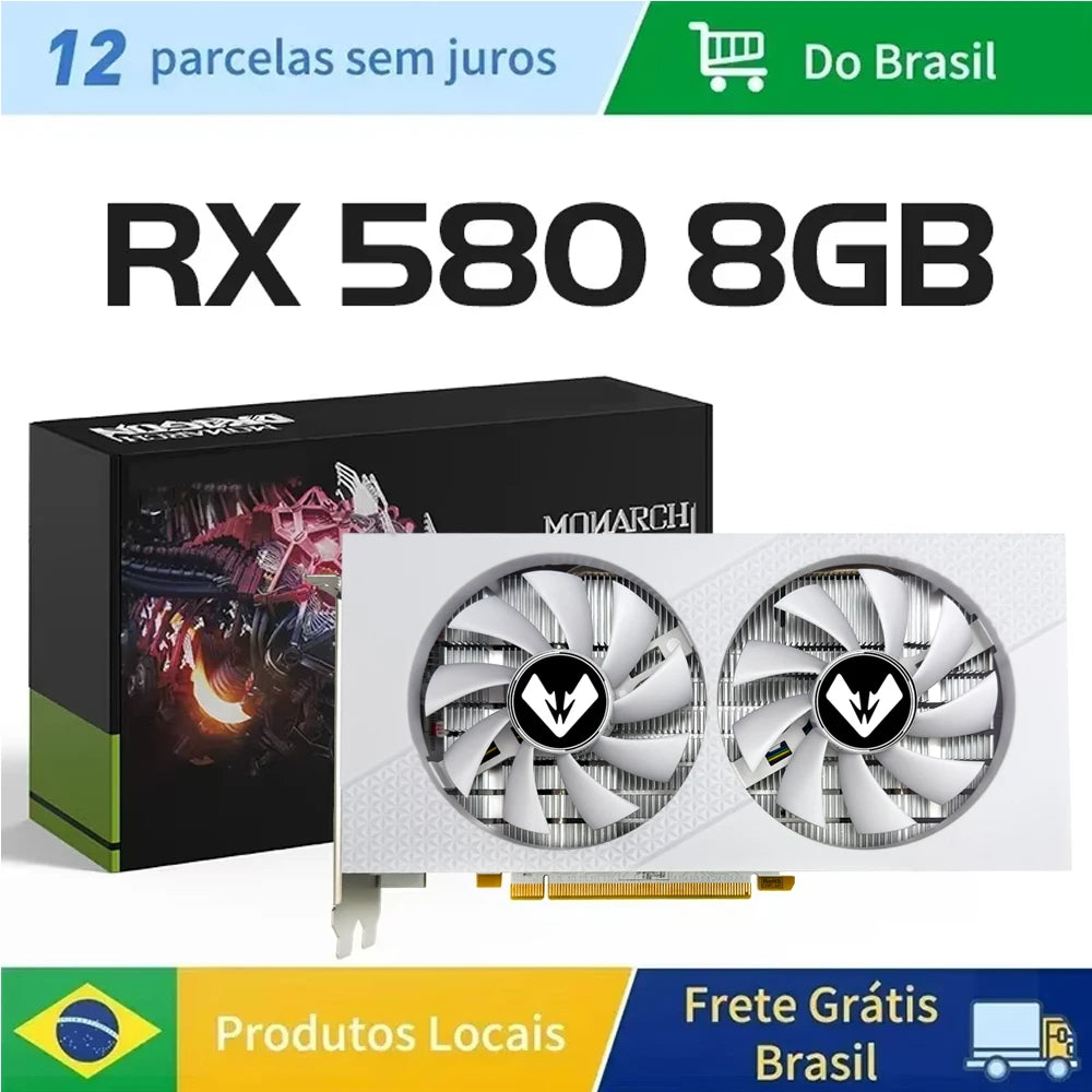 SOYO Graphics Cards AMD Radeon RX580 2048SP 8G GDDR5 256bit DVI DP Video Gaming Card Desktop Computer components GPU RX 580