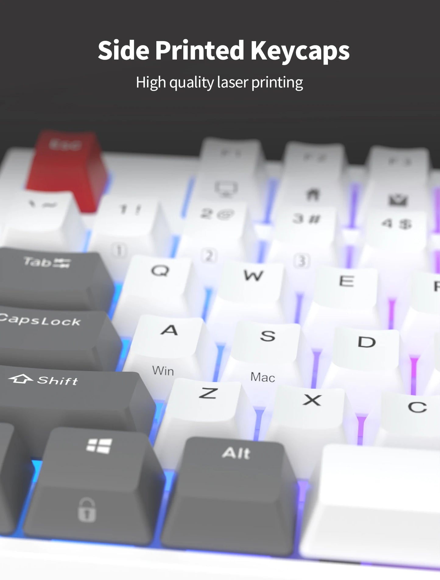 RK R87 Brazilian Portuguese Mechanical Keyboard 87 Keys RGB Backlit Hot-Swappable Gaming Keyboard PBT Keycaps RK ROYAL KLUDGE
