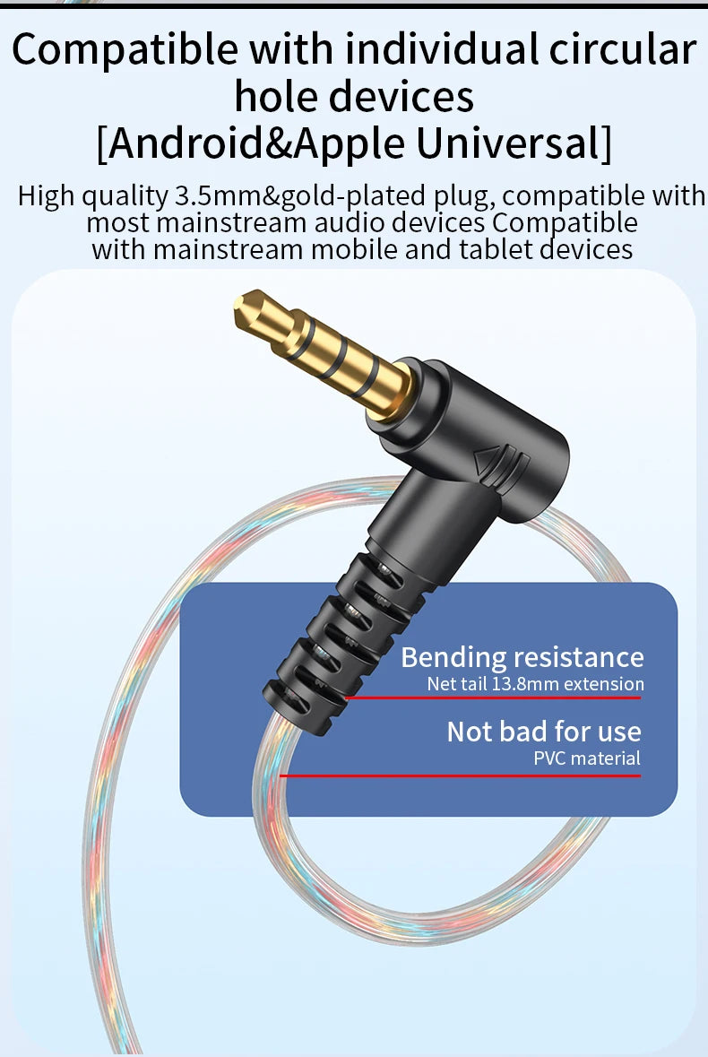 3-meter wired gaming headset with 3.5mm angled plug and Hi-Fi sound quality
