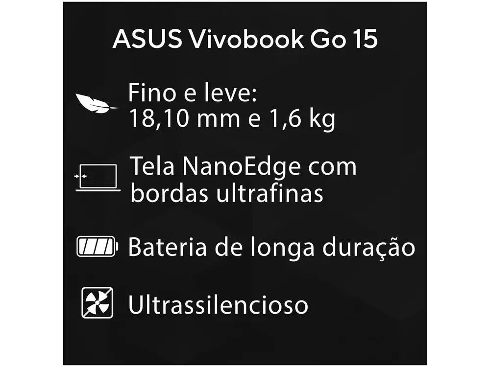 ASUS Vivobook Go 15 E510KA-BR808WS 4GB RAM 128GB eMMC 15,6 Windows 11 Intel UHD Graphics 90NB0UJ5-M017U0 Notebook