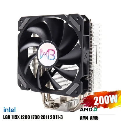 4 Heat Pipes CPU Cooler PWM 4PIN 120mm Fan Radiator for Intel LGA 1150 1151 1155 1200 1700 2011 AMD AM4 ARGB Refrigerador De