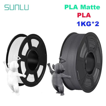 SUNLU Mix-Color 2Roll PLA/PLA Matte/Clear Filament 1.75mm 1kg Spool (2.2lbs) Neatly Wound Filament Fit Most FDM Printer
