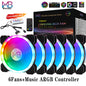 Wovibo 120mm Fan Ventilador Rgb Caso Ventiladores Argb Mudo Cooler Computador 6pin Refrigeração 12cm Ventilador