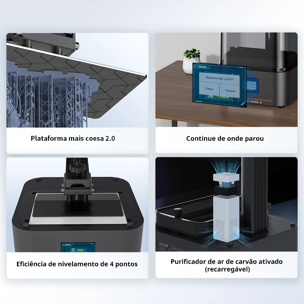PRESALE ANYCUBIC Photon Mono 4 AE Vesion LCD 3D Printer with 7" 10K high-definition screen High-Speed  3D Printing 153×87×165mm