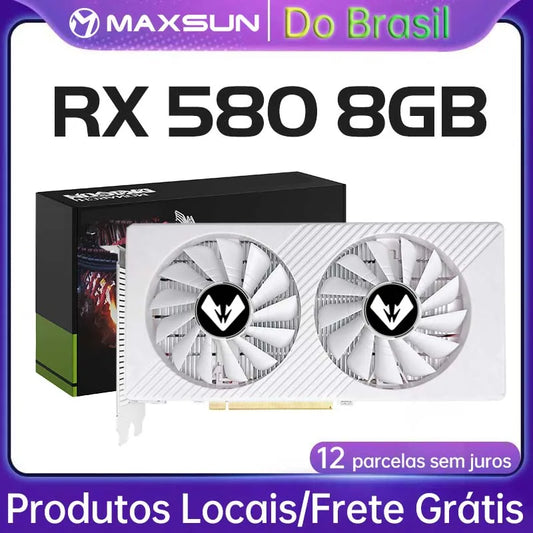 Radeon RX580 8G Graphics Cards GDDR5 Video Card DP DVI PCIE3.0x16 for Gaming Computer GPU Card RX 580 Full New MAXSUN AMD