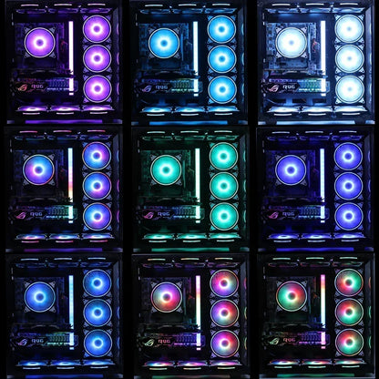 Wovibo 120mm Fan ARGB RGB Cooling Ventilador 6PIN Rainbow Computer Case Chassis Fans 12V Silent Adjust 12cm Aura Sync
