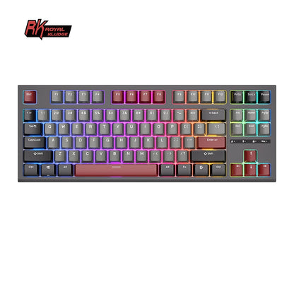 RK R87 Brazilian Portuguese Mechanical Keyboard 87 Keys RGB Backlit Hot-Swappable Gaming Keyboard PBT Keycaps RK ROYAL KLUDGE