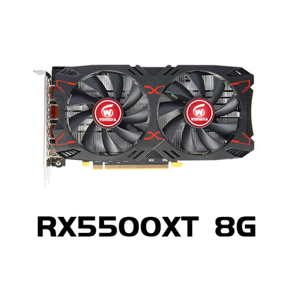 Veineda  Graphics Card  RX5500XT 8G Gaming  8GB 128Bit GDDR6 PCI-E 4.0×8 GPU Radeon rx5500xt 8gb pc game Video Card