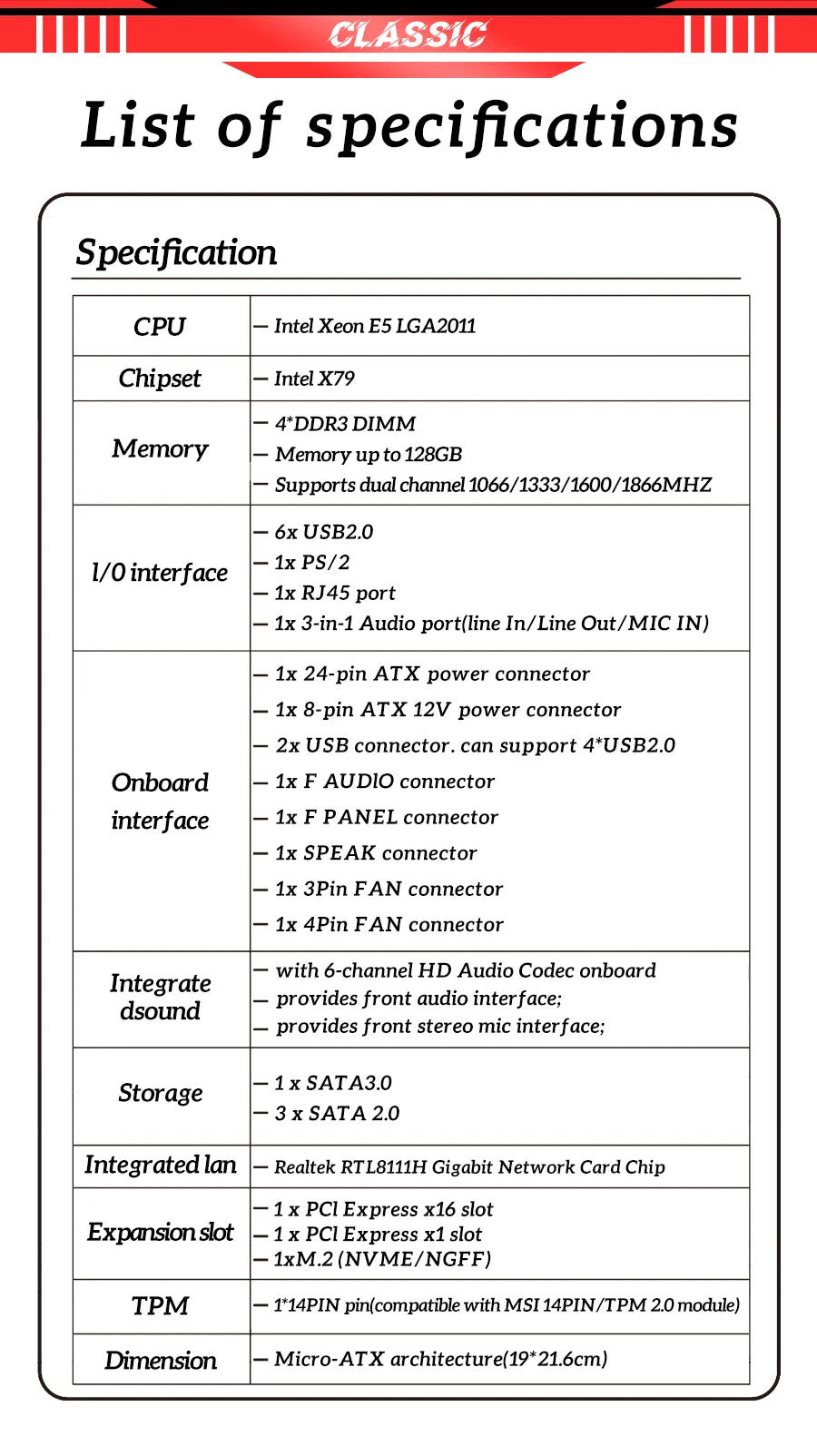 MOUGOL X79 DDR3 Motherboard Set Kit With Intel LGA2011-3 Xeon E5-2689 CPU+DDR3 2*8GB 1600MHz RAM Memory NVME M.2 SATA Game Set