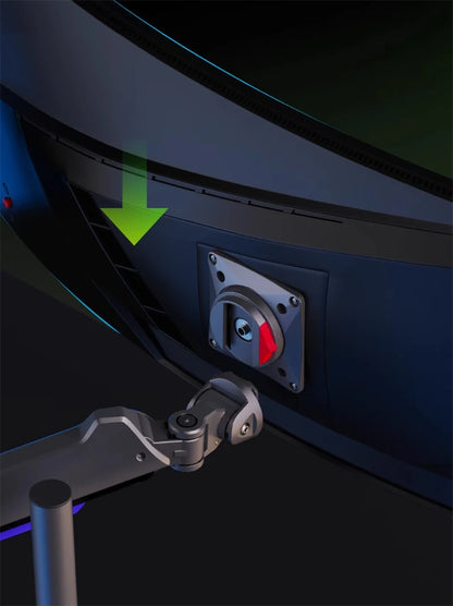 NB F7 E7 Gaming Monitor Arm 32-60 Inch Curved Arc Screen Desktop 2-20kgs Ultra Wide Monitor Holder Mount with RGB Light