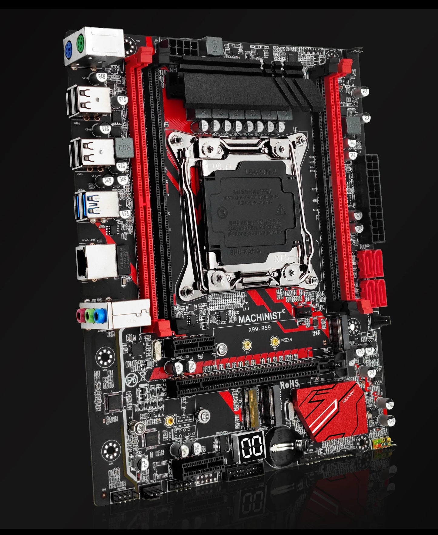 MACHINIST RS9 X99 motherboard LGA 2011-3 supports Intel Xeon CPU processor DDR4 RAM quad channel memory USB3.0